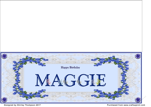 Blue DL name card (Maggie)