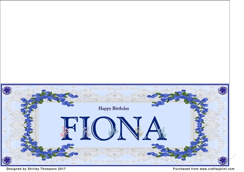 Blue DL name card (Fiona)