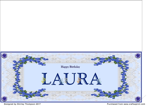 Blue DL name card (Laura)