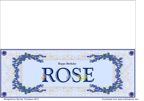 Blue DL name card (Rose)