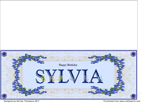 Blue DL name card (Sylvia)