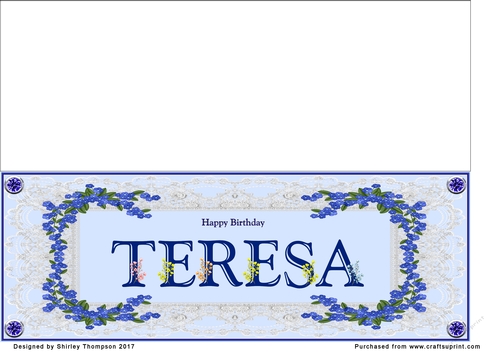 Blue DL name card (Teresa)