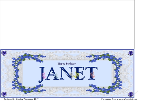 Blue DL name card (Janet)