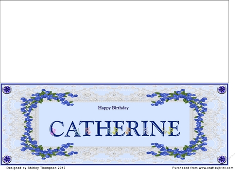 Blue DL name card (Catherine)