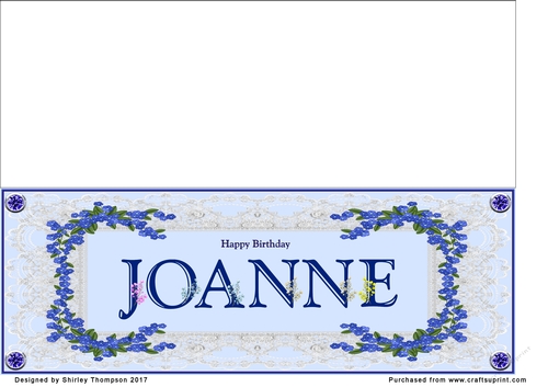 Blue DL name card (Joanne)