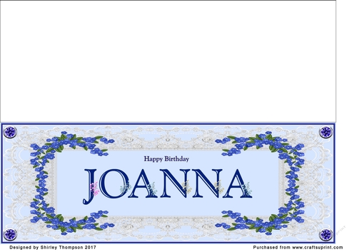 Blue DL name card (Joanna)