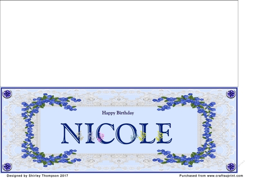 Blue DL name card (Nicole)