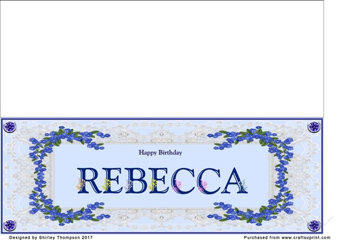 Blue DL name card (Rebecca)