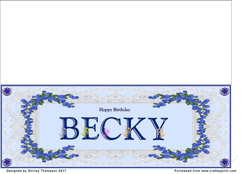 Blue DL name card (Becky)