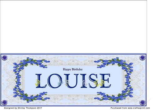 Blue DL name card (Louise)