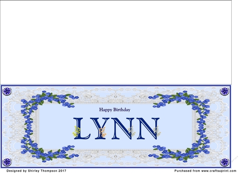 Blue DL name card (Lynn)