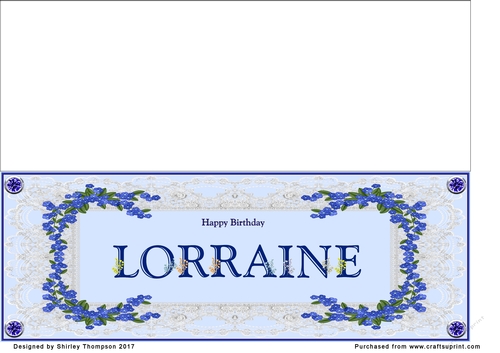 Blue DL name card (Lorraine)