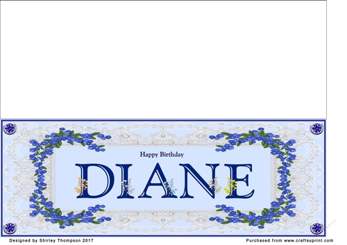 Blue DL name card (Diane)