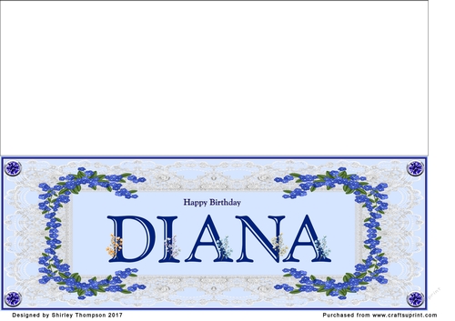 Blue DL name card (Diana)