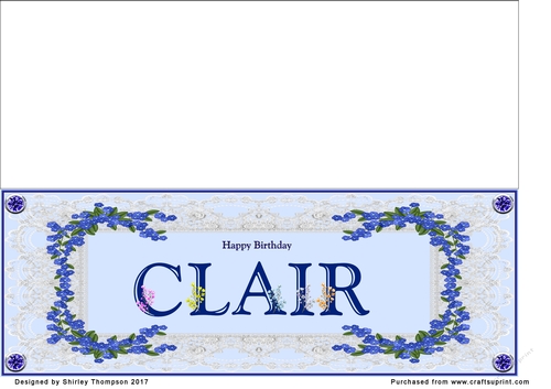 Blue DL name card (Clair)