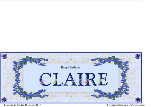 Blue DL name card (Claire)