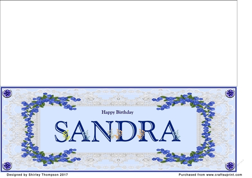 Blue DL name card (Sandra)