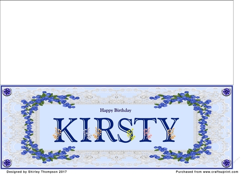 Blue DL name card (Kirsty)