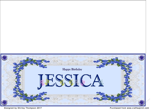 Blue DL name card (Jessica)