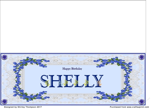 Blue DL name card (Shelly)