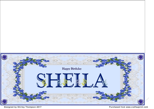 Blue DL name card (Sheila)