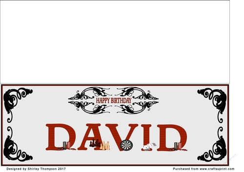 Games large DL name card (David)