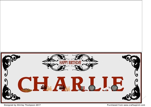 Games large DL name card (Charlie)