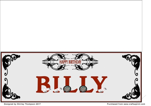 Games large DL name card (Billy)