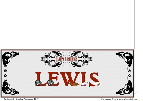 Games large DL name card (Lewis)