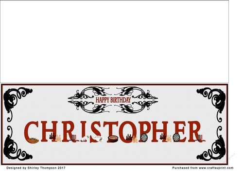 Games large DL name card (Christopher)