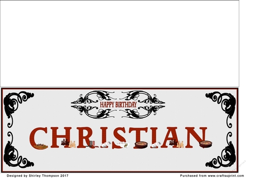 Games large DL name card (Christian)