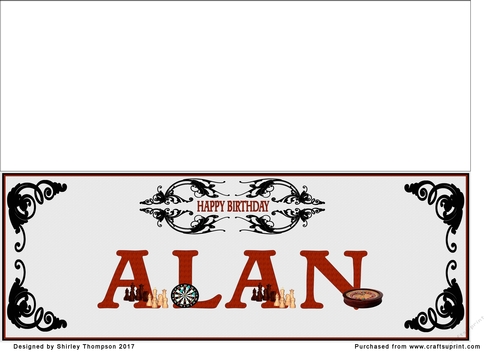 Games large DL name card (Alan)