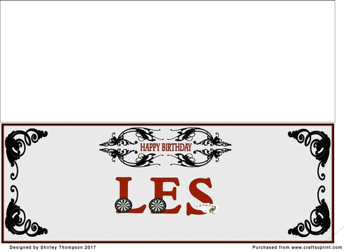 Games large DL name card (Les)