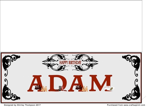 Games large DL name card (Adam)