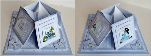 Cinderella fantasy quad easel card.
