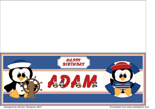 Anchors away large DL name card (Adam)