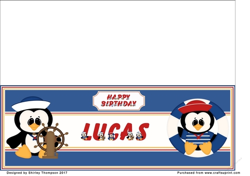 Anchors away large DL name card (Lucas)