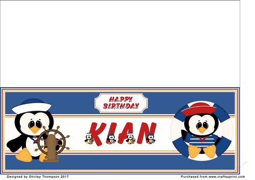 Anchors away large DL name card (Kian)