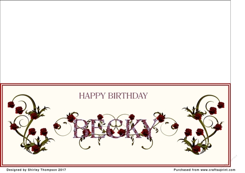 Rose and mosaic card (Becky)