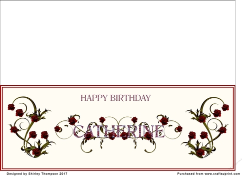 Rose and mosaic card (Catherine)