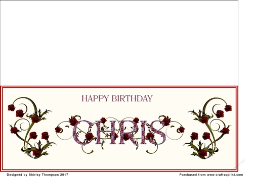 Rose and mosaic card (Chris)