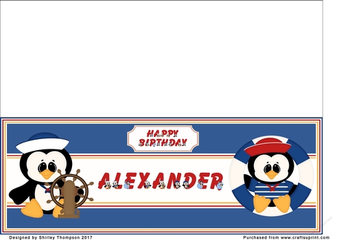 Anchors away large DL name card (Alexander)