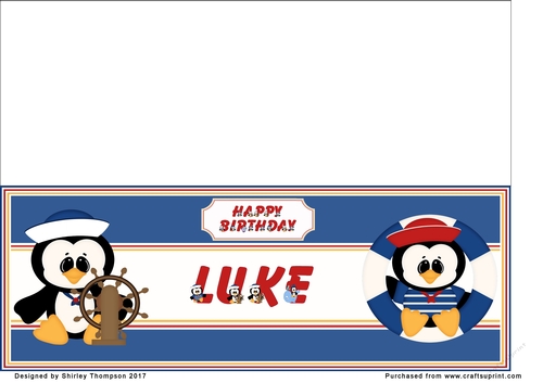 Anchors away large DL name card (Luke)