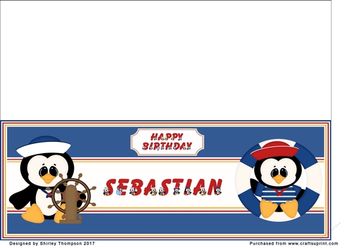 Anchors away large DL name card (Sebastian)