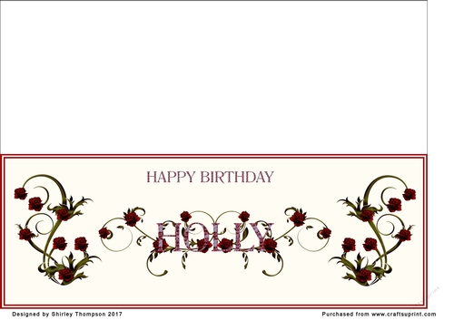 Rose and mosaic card (Holly)
