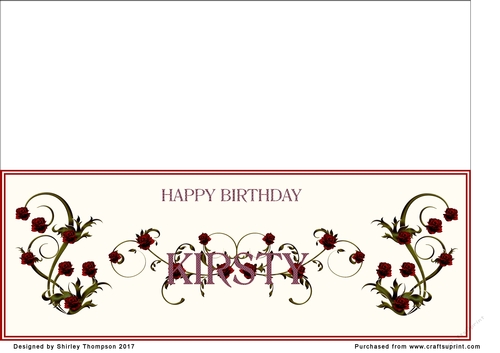 Rose and mosaic card (Kirsty)