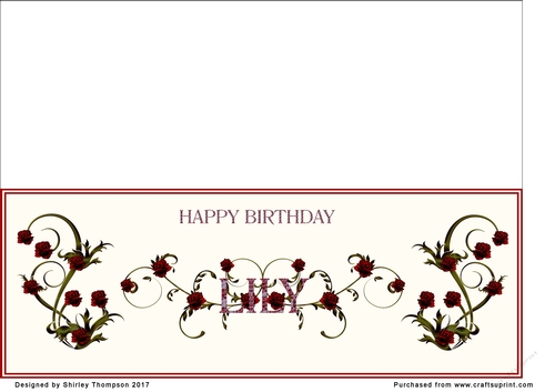 Rose and mosaic card (Lily)