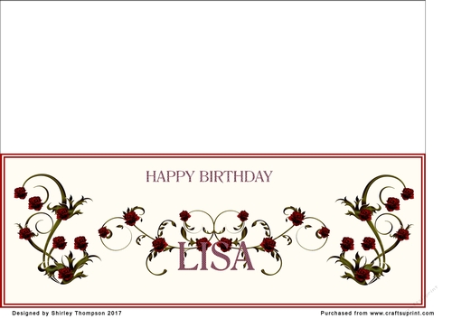 Rose and mosaic card (Lisa)