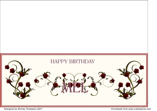 Rose and mosaic card (Mel)