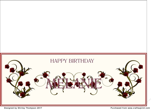 Rose and mosaic card (Melanie)
